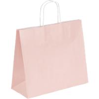 RAJA Carrier Bag Paper Pink 100 gsm 28 x 13 x 32 cm Pack of 50