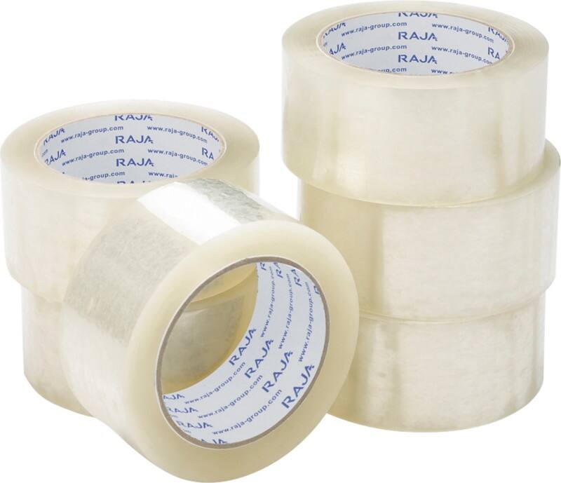 RAJA Packaging Tape Transparent 48 mm (W) x 66 m (L) PP (Polypropylene) P348NLC6R