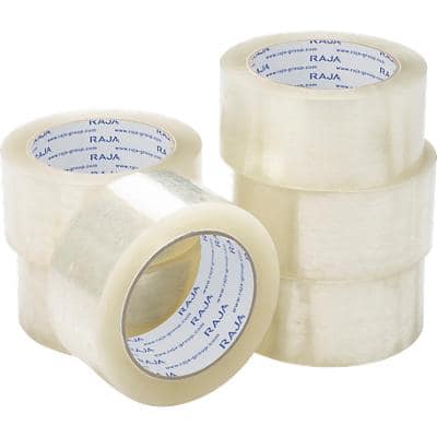 RAJA Packaging Tape Transparent 48 mm (W) x 66 m (L) PP (Polypropylene) P348NLC6R