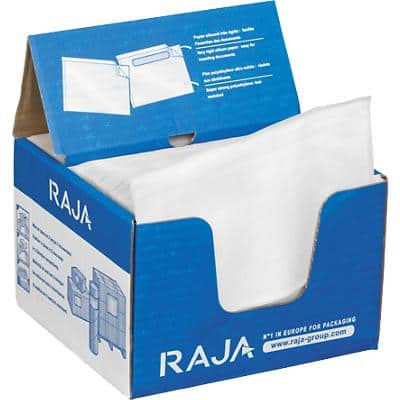 RAJA Self Seal Document Enclosed Envelopes C6 Transparent 12.2 (W) x 16.5 (H) cm Pack of 1000