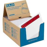 RAJA Self Seal Document Enclosed Envelopes Transparent 12.2 (W) x 22.5 (H) cm Pack of 1000