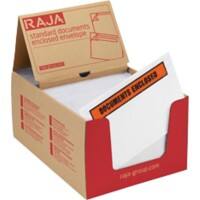 RAJA Self Seal Document Enclosed Envelopes Transparent 16.5 (W)x 22.5 (H) cm Pack of 1000