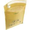 RAJA Padded Envelopes Gold Plain Kraft Paper, PE (Polyethylene) 340 (W) x 240 (H) mm Peel and Seal 75 gsm Recycled 50% Pack of 100