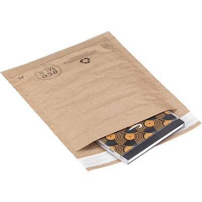 RAJA Padded Envelopes Brown Plain Paper 225 (W) x 182 (H) mm Peel and Seal 70 gsm Pack of 100