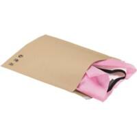 RAJA Mailing Bag Brown Plain Kraft Paper 440 (W) x 350 (H) mm Peel and Seal 125 gsm Pack of 250