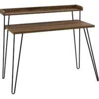 DOREL HOME Haven Retro Height Adjustable Desk Rectangular 9881396COMUK Walnut 1,135.38 x 604 x 899.16 mm