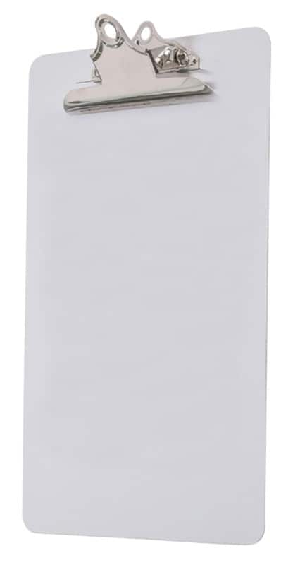 Seco Clipboard CHDCH-FS-SS White A4, Foolscap 23 (W) x 35.5 (H) cm Acrylic & Metal