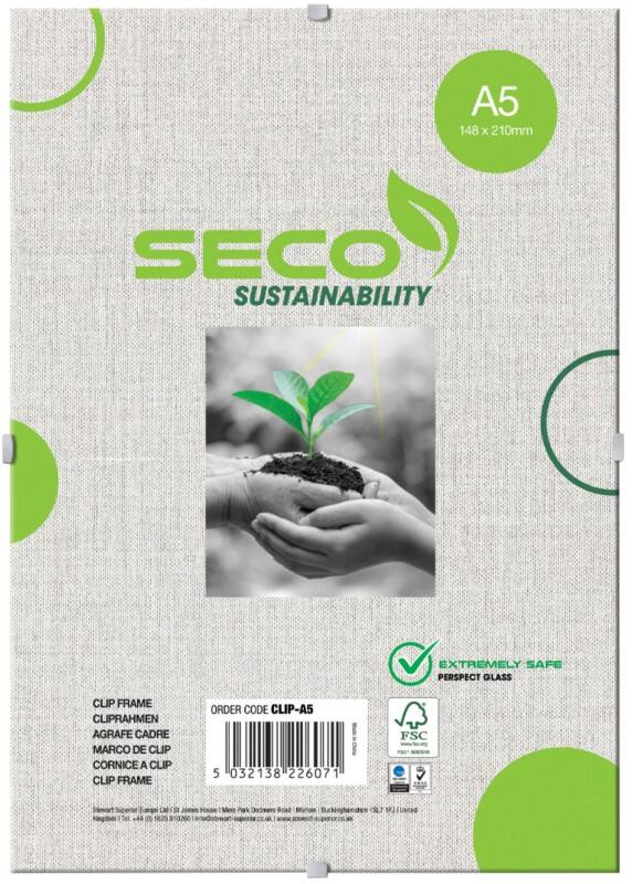 Seco A5 Clip Frame Transparent Clip A5 14.8 (W) x 21 (H) cm
