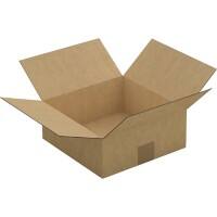 RAJA Corrugated Box Single Wall Corrugated Cardboard 250 (W) x 100 (D) x 250 (H) mm Brown Pack of 25