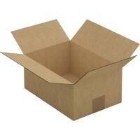 RAJA Corrugated Box Single Wall Corrugated Cardboard 190 (W) x 120 (D) x 270 (H) mm Brown Pack of 25