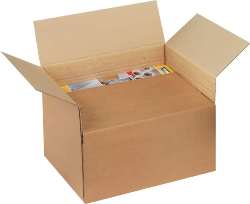 RAJA Corrugated Box Single Wall Corrugated Cardboard 250 (W) x 260 (D) x 300 (H) mm Brown Pack of 25