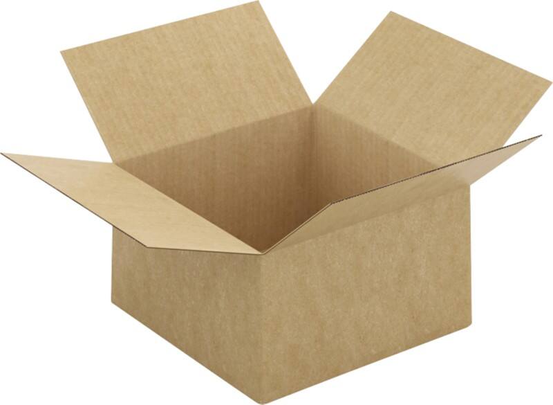 RAJA Corrugated Box Single Wall Corrugated Cardboard 250 (W) x 150 (D) x 250 (H) mm Brown Pack of 20