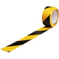RAJA Warning Tape Black, Yellow 50 mm (W) x 33 m (L) PP (Polypropylene) Pack of 6