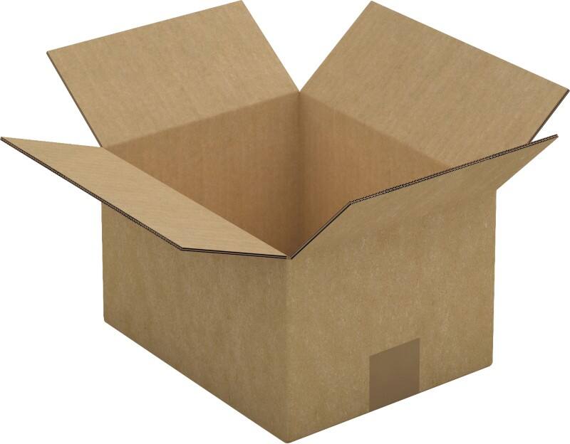 RAJA Corrugated Box Single Wall Corrugated Cardboard 200 (W) x 150 (D) x 250 (H) mm Brown Pack of 15
