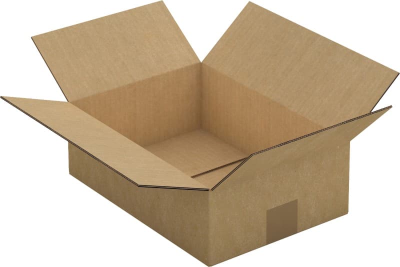 RAJA Corrugated Box Single Wall Corrugated Cardboard 220 (W) x 100 (D) x 310 (H) mm Brown Pack of 15