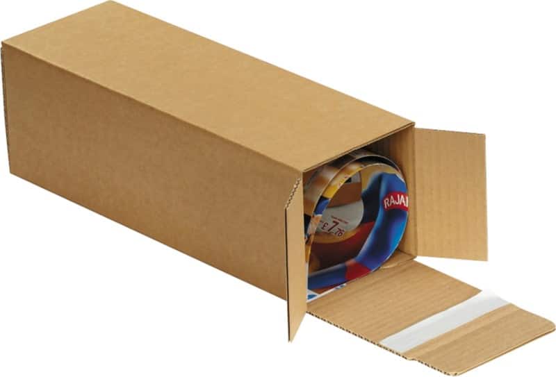 RAJA Corrugated Box Single Wall Corrugated Cardboard 105 (W) x 350 (D) x 105 (H) mm Brown Pack of 10