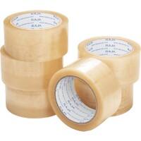 RAJA Packaging Tape Transparent 48 mm(W) x 66 m (L) PP (Polypropylene) Pack of 6