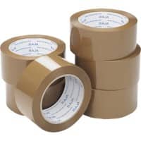 RAJA Packaging Tape Buff 48 mm (W) x 66 m (L) PP (Polypropylene) Pack of 36