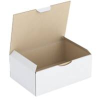 RAJA Corrugated Box Corrugated Cardboard 100 (W) x 50 (D) x 180 (H) mm White Pack of 50
