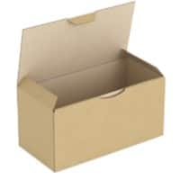 RAJA Corrugated Box Corrugated Cardboard 100 (W) x 100 (D) x 200 (H) mm Brown Pack of 50