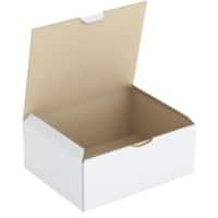 RAJA Corrugated Box Corrugated Cardboard 200 (W) x 100 (D) x 250 (H) mm White Pack of 50