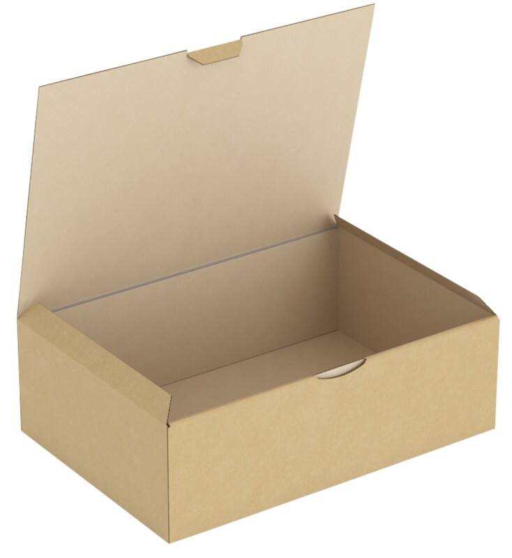 RAJA Corrugated Box Corrugated Cardboard 215 (W) x 100 (D) x 310 (H) mm Brown Pack of 50