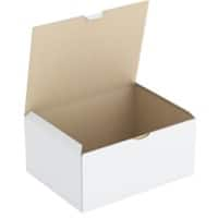 RAJA Corrugated Box Corrugated Cardboard 250 (W) x 80 (D) x 330 (H) mm White Pack of 50