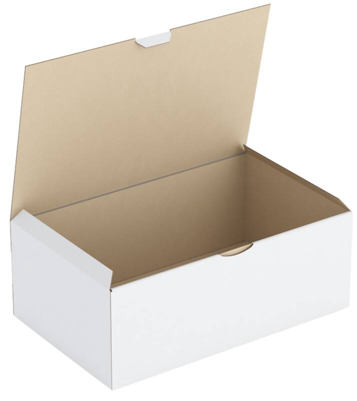 RAJA Corrugated Box Corrugated Cardboard 220 (W) x 130 (D) x 350 (H) mm White Pack of 50