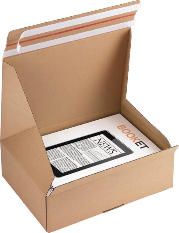 RAJA Corrugated Box Single Wall Corrugated Cardboard 250 (W)x 100 (D) x 350 (H) mm Brown Pack of 10