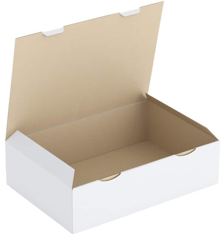 RAJA Corrugated Box Corrugated Cardboard 300 (W) x 120 (D) x 430 (H) mm White Pack of 50