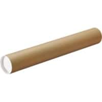 RAJA Postal Tube Cardboard 787 (L) x 101.6 (D) mm Caps Brown Pack of 10