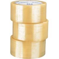 RAJA Packaging Tape Transparent 50 mm (W) x 66 m (L) PP (Polypropylene) Pack of 36