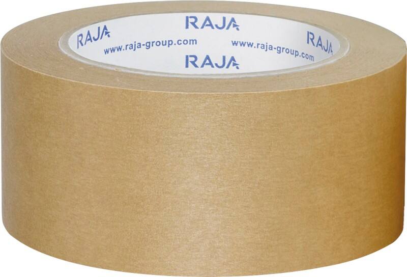 RAJA Packaging Tape Brown 50 mm (W) x 50 m (L) Paper Pack of 36