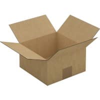 RAJA Corrugated Box Single Wall Corrugated Cardboard 200 (W) x 110 (D) x 200 (H) mm Brown Pack of 25