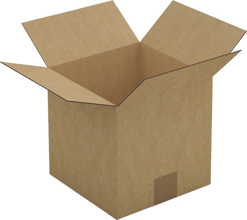 RAJA Corrugated Box Single Wall Corrugated Cardboard 200 (W) x 200 (D) x 200 (H) mm Brown Pack of 25