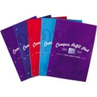 OXFORD Refill Pads Glued A4 Ruled Cardboard Assorted 140 Pages Pack of 5