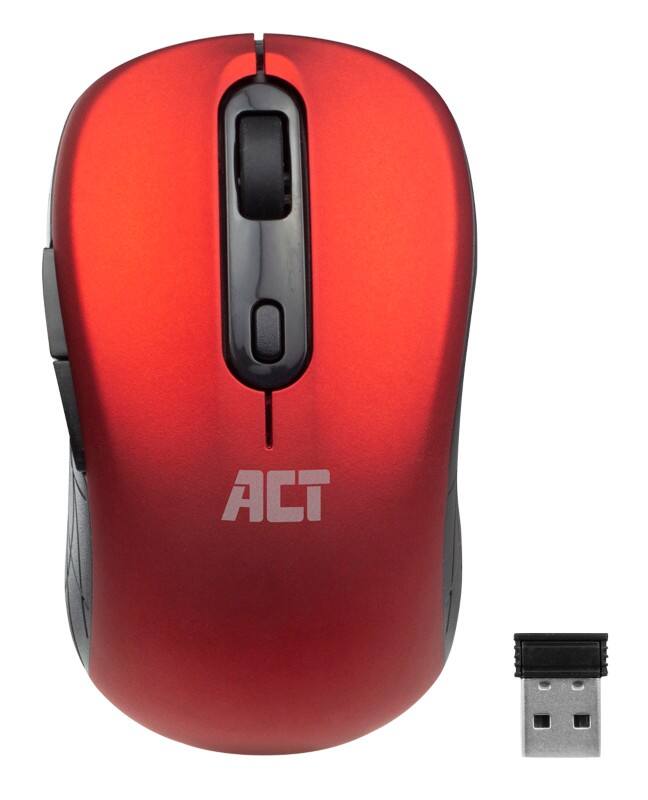 ACT AC5135 Mouse Wireless With USB Red