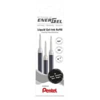 Pentel EnerGel Rollerball Pen Refill 0.4 mm Black LR7-3A Set of 3