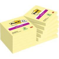 Post-it Super Sticky Notes Canary Yellow 76 mm x 76 mm 90 Sheets Value Pack 8 + 4 Free