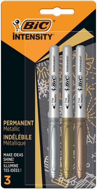 BIC Intensity 944033 Permanent Permanent Marker Assorted Medium Bullet 0.8 mm Pack of 3
