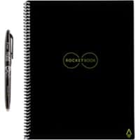 Rocketbook Notebook A4 Dotted HDPE (High Density Polyethylene) Soft Cover Black 32 Pages