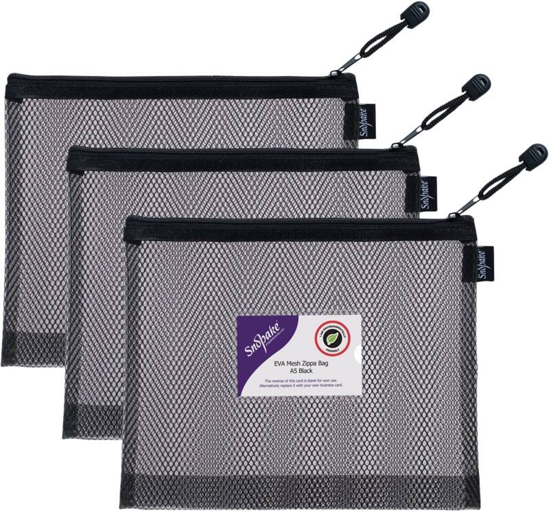 Snopake Zip Lock Bag 15880 Zip EVA (Ethylene-Vinyl Acetate) 28 (W)3 (D)20.5 (H) cm Black 3