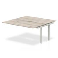 dynamic Evolve Plus Desk Extension Rectangular Grey Oak H-Frame 1,600 (W) x 1,600 (D) x 750 (H) mm MFC (Melamine Faced Chipboard)