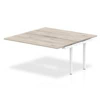 dynamic Evolve Plus Desk Extension Rectangular Grey Oak H-Frame 1,600 (W) x 1,600 (D) x 750 (H) mm MFC (Melamine Faced Chipboard)