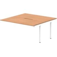 dynamic Evolve Plus Desk Extension Rectangular Oak H-Frame 1,600 (W) x 1,600 (D) x 750 (H) mm MFC (Melamine Faced Chipboard)