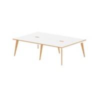 dynamic Computer Desk Oslo OS4P12WHT White 2400 mm x 1600 mm x 730 mm