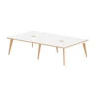 dynamic Oslo Back to Back Desk Rectangular White Wooden Legs 2,800 (W) x 1,600 (D) x 750 (H) mm MFC (Melamine Faced Chipboard)