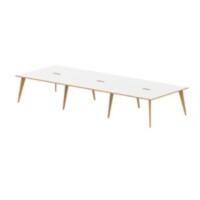 dynamic Computer Desk Oslo OS6P14WHT White 4200 mm x 1600 mm x 730 mm