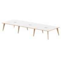 dynamic Oslo Back to Back Desk Rectangular White Wooden Legs 4,800 (W) x 1,600 (D) x 750 (H) mm MFC (Melamine Faced Chipboard)