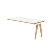 dynamic Oslo Desk Extension Rectangular White Wooden Legs 1,400 (W) x 800 (D) x 750 (H) mm MFC (Melamine Faced Chipboard)